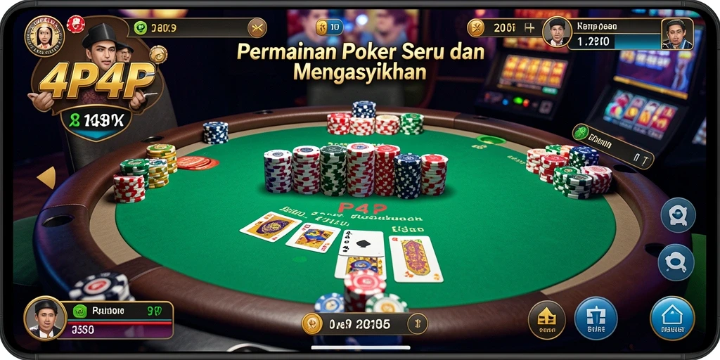 Gameplay seru dalam aplikasi Poker 4P4P yang mengasyikkan.