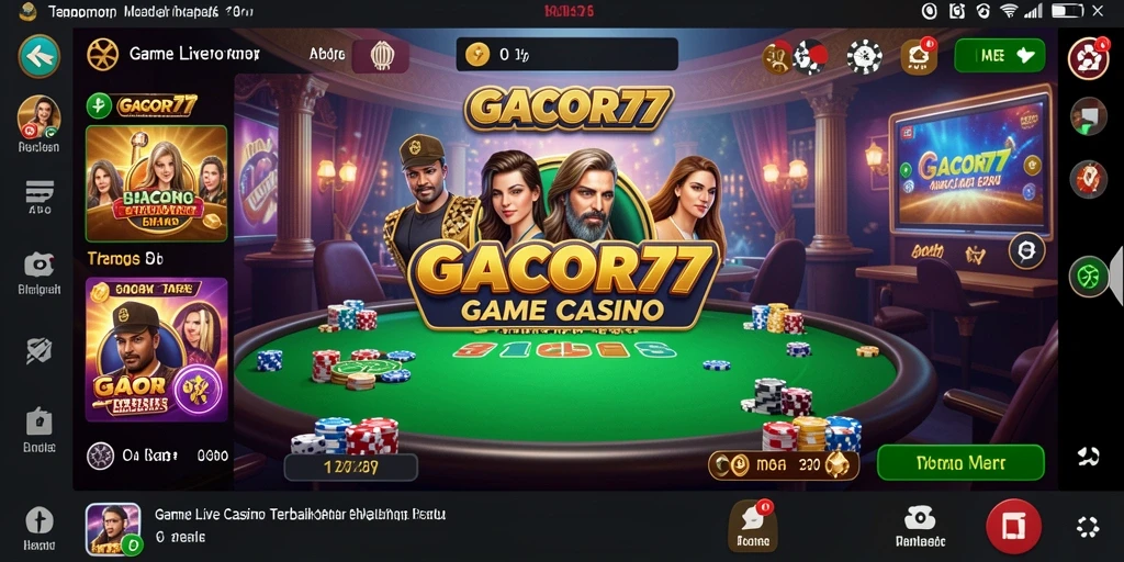 Tampilan gameplay Live Casino di GACOR77 yang menegangkan.