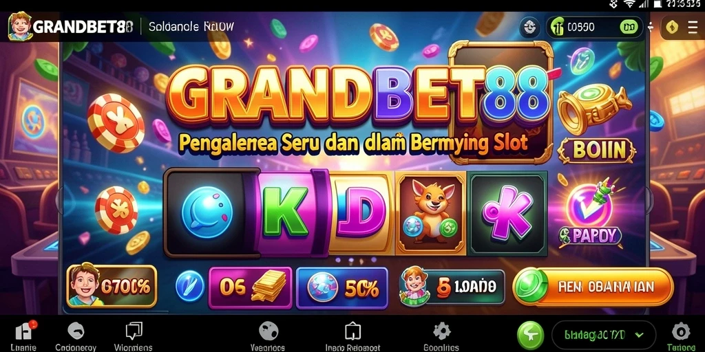 Tampilan gameplay Slot yang mendebarkan dari GRANDBET88.