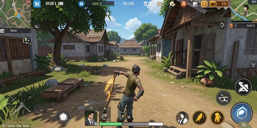 Tampilan gameplay utama RK88 yang memukau dan interaktif.
