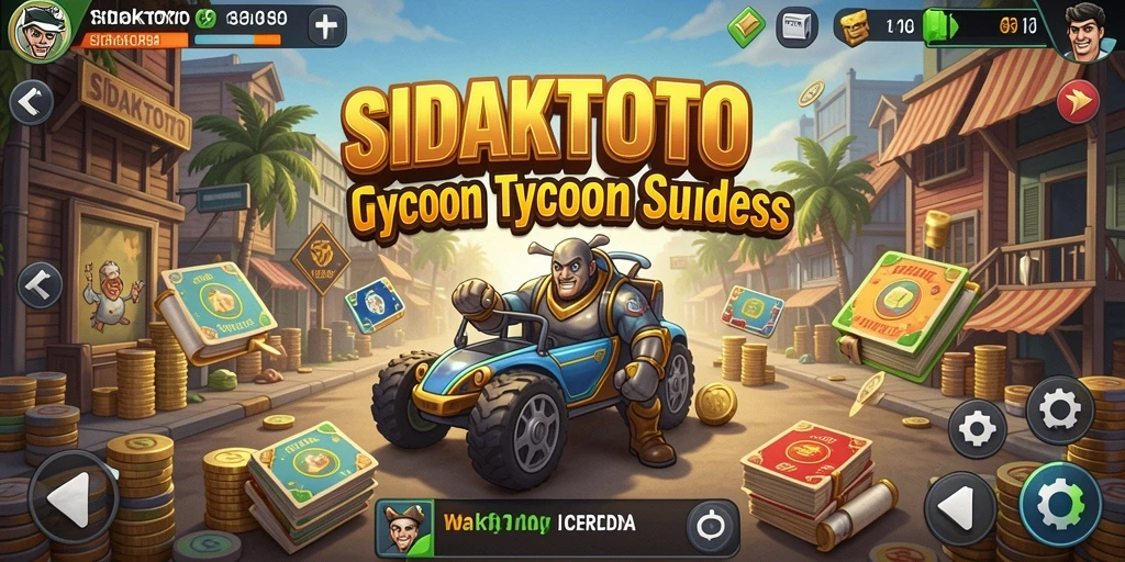 Gameplay interaktif SIDAKTOTO menampilkan strategi bisnis yang seru.